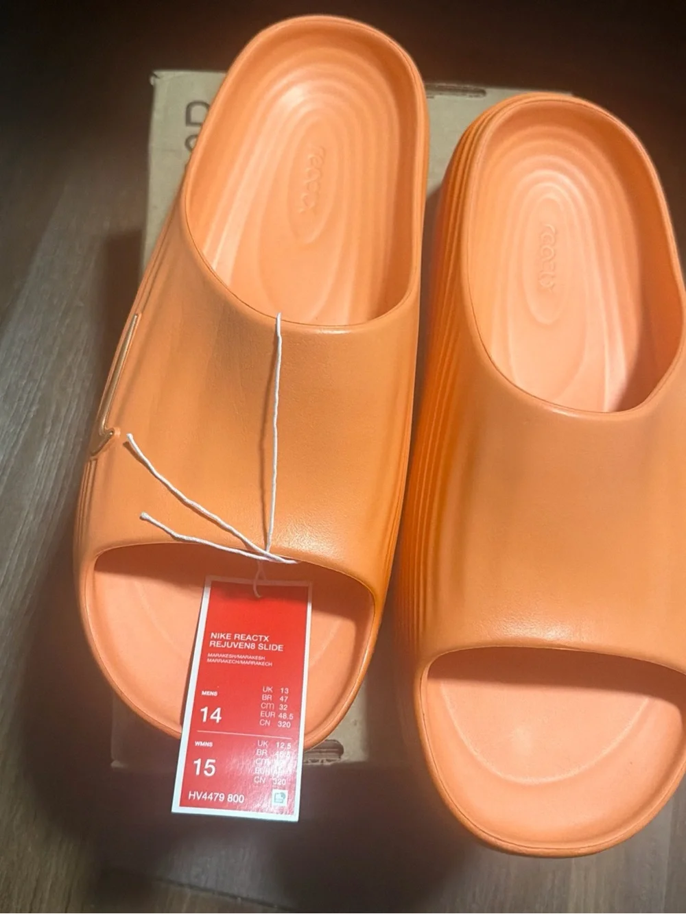 Nike ReactX Rejuven8 Men's Slide Size 14 Orange